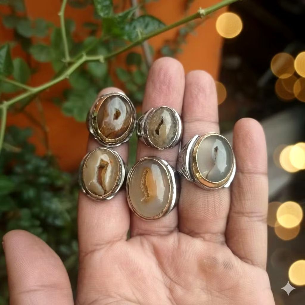 cincin batu akik natural asli sulaiman anggur combong ring momel lawasans clasik