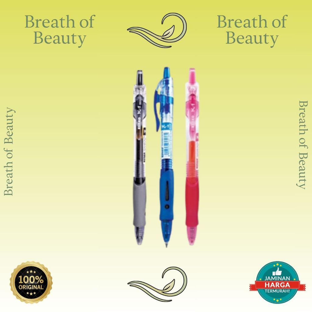 KENKO Gel Pen K-1 Retractable | Pulpen Pena Bolpoin Hitam Biru Merah Kenko | 1PACK : 12PCS