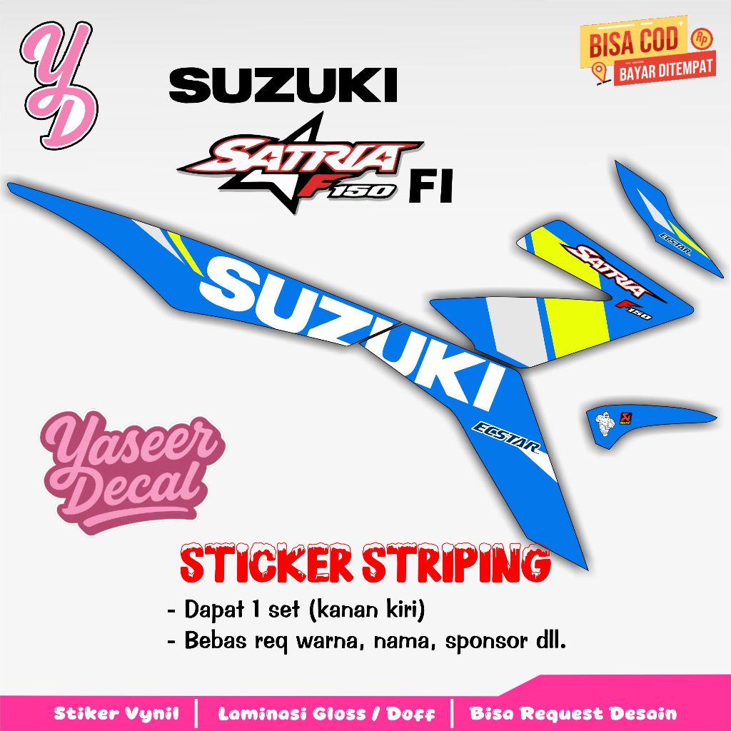 Striping Satria Fu Fi Injeksi - Stiker Sticker Striping Variasi Lis Suzuki Satria Fu Fi Injeksi - St