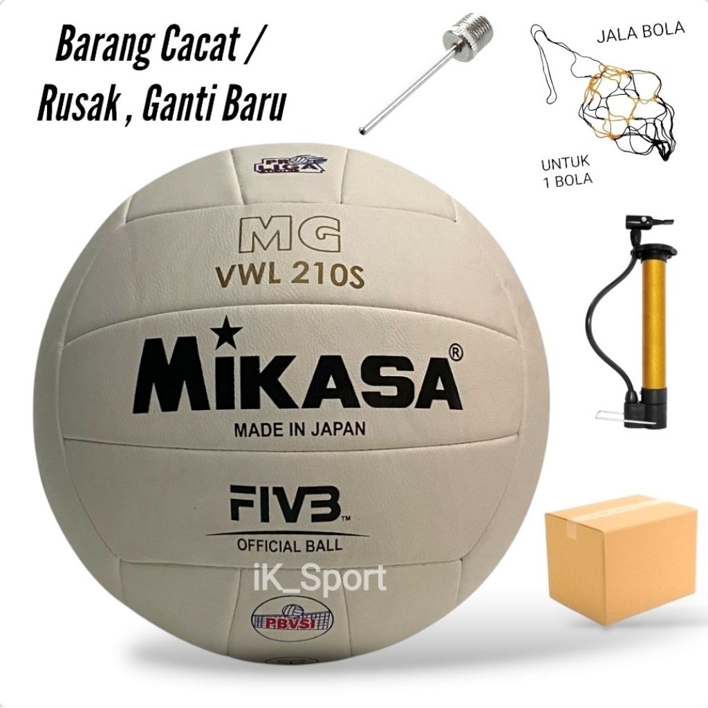 Bola Voli MIKASA VWL210S Original Jahit Asli . Bola Volley Mikasa Size 5  Volly Voly