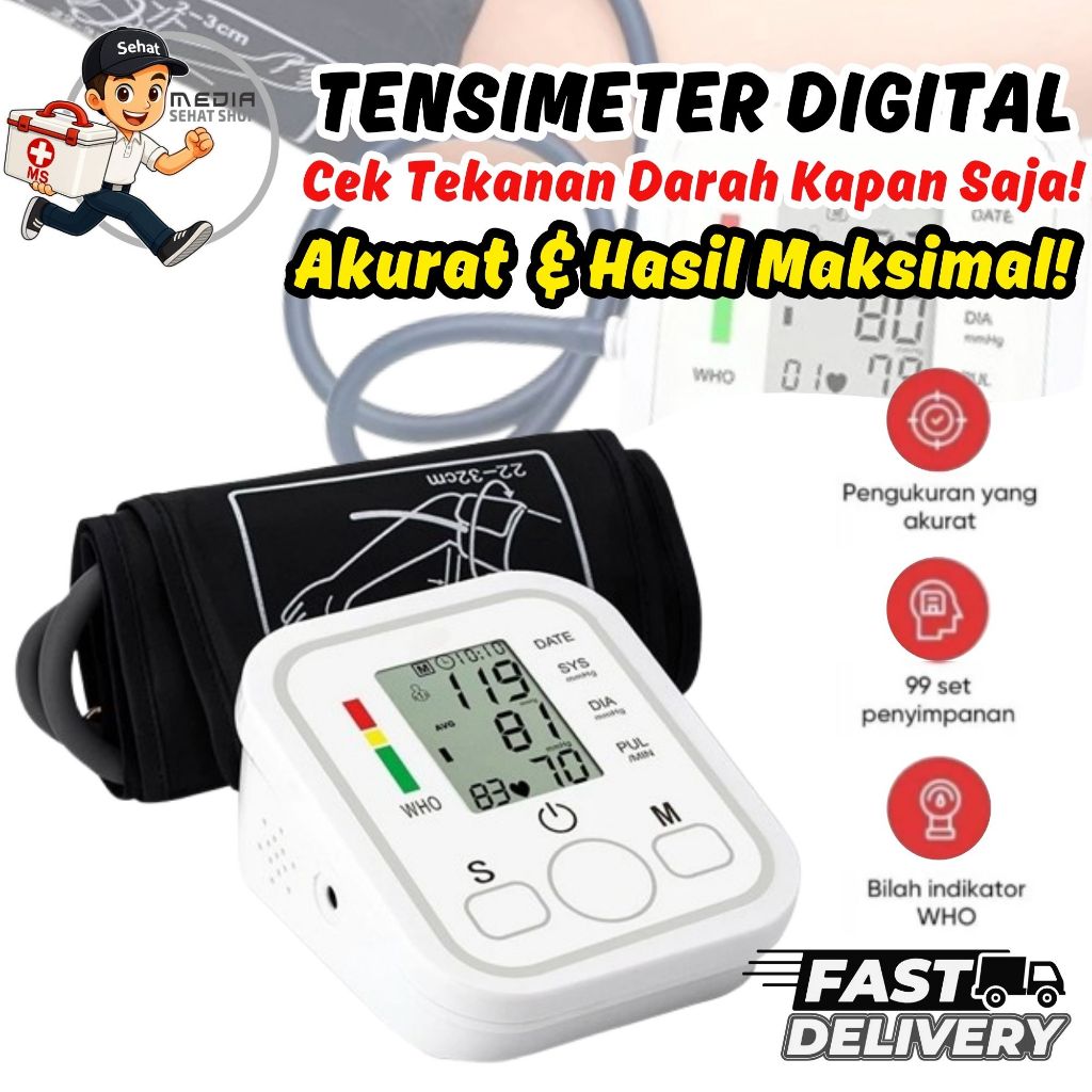 Tensimeter Digital Akurat | Alat Tensi Darah Digital Otomatis – Monitoring Tekanan Darah di Rumah