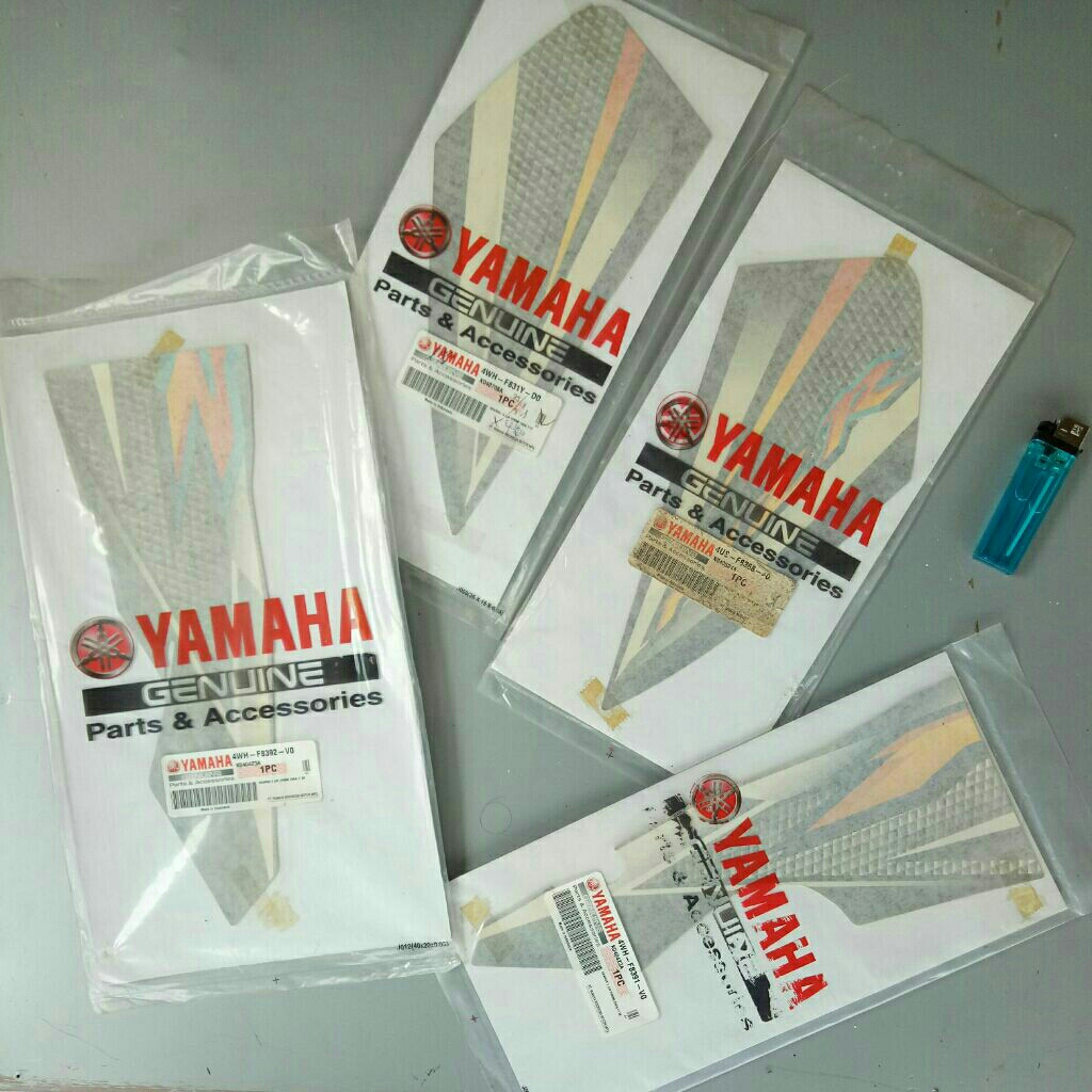STRIPING SAYAP F1ZR FIZR 2004 BIRU PUTIH ORIGINAL YAMAHA GENUINE PARTS