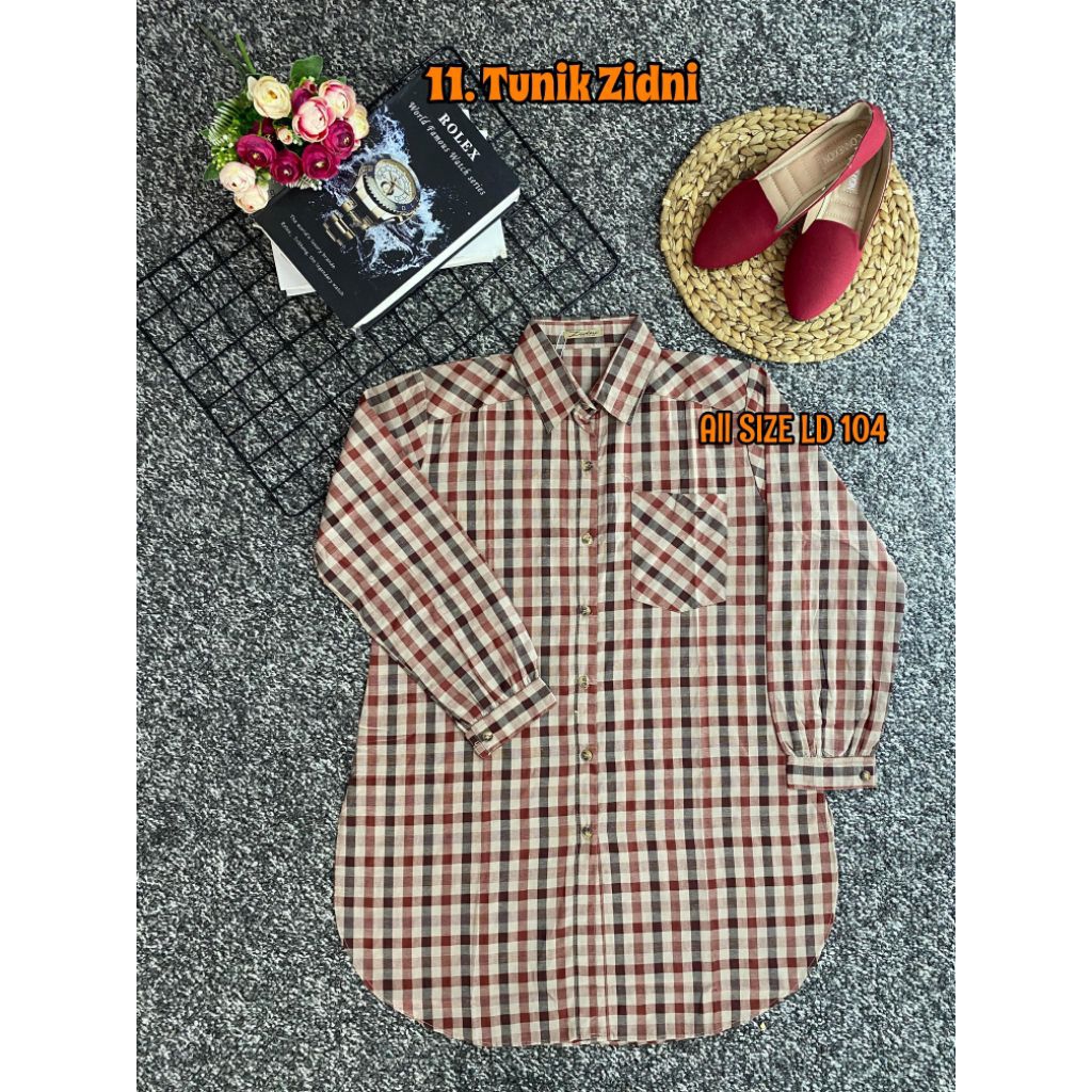 Blouse Flanel Nevada/Atasan Kotak Cewek Original Bahan Premium/Kemeja Wanita Square