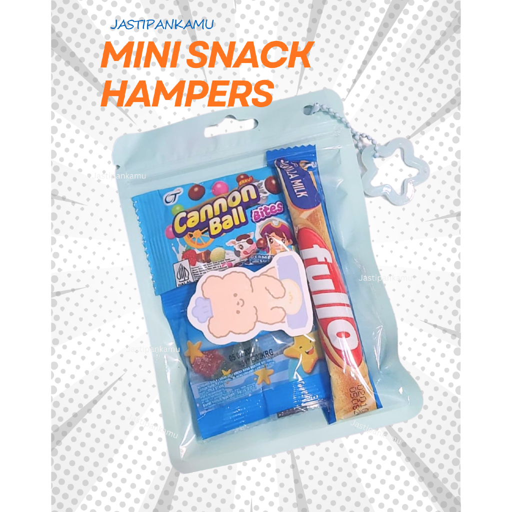 Mini Gift snack biru | mini hampers anak | hampers mini anak | souvenir ulang tahun anak | snack ula