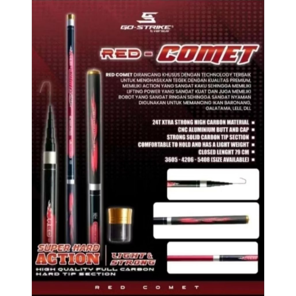 Joran tegek RED COMET VERSUS ukuran 270
