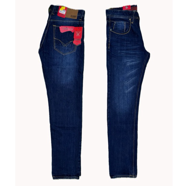 HUGO GLASS Celana Jeans Pria Standar Celana Panjang Cowok
