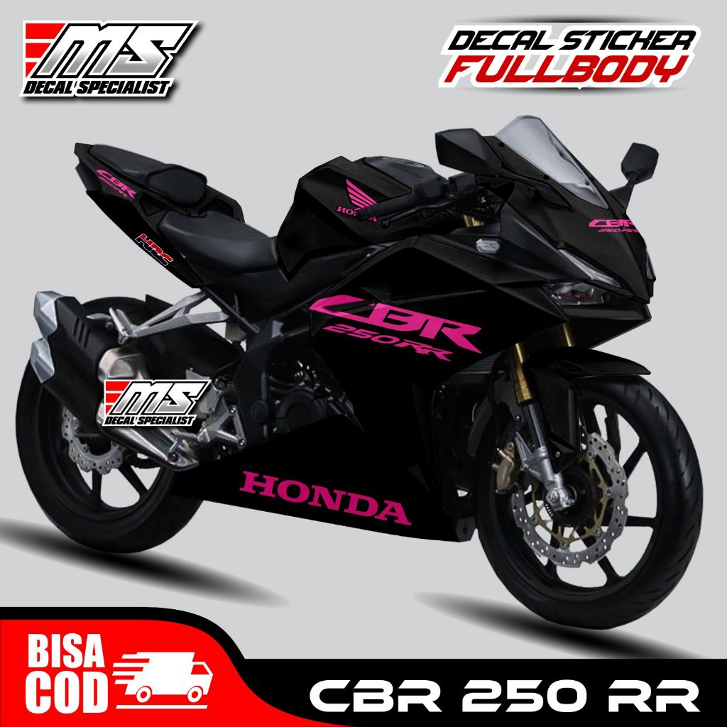 Decal stiker Honda CBR 250R full body variasi stiker cuting Hitam CBR ori