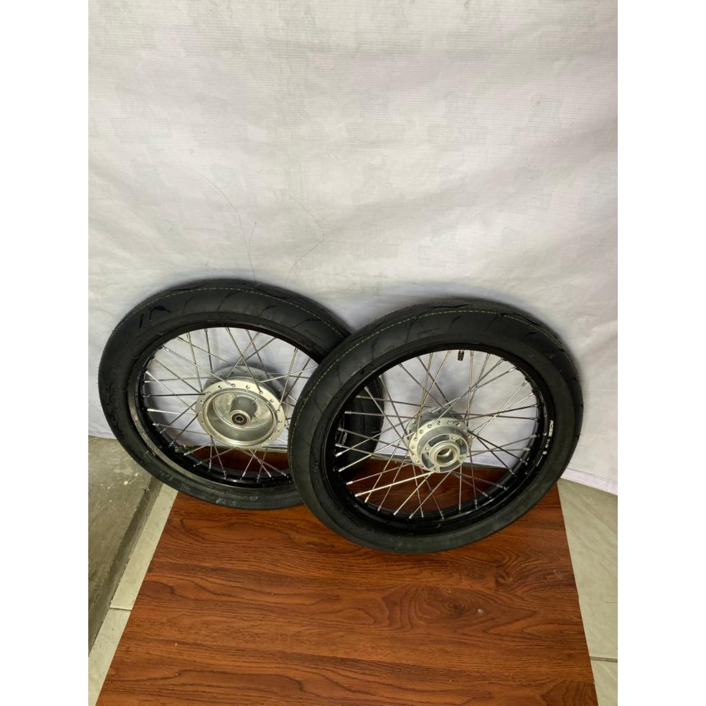 Wheelset Jupiter MX Old Roda Vega R New Velg Set Jupiter Z / Guek Ring 17 Ban CTX Hydra Ring 17