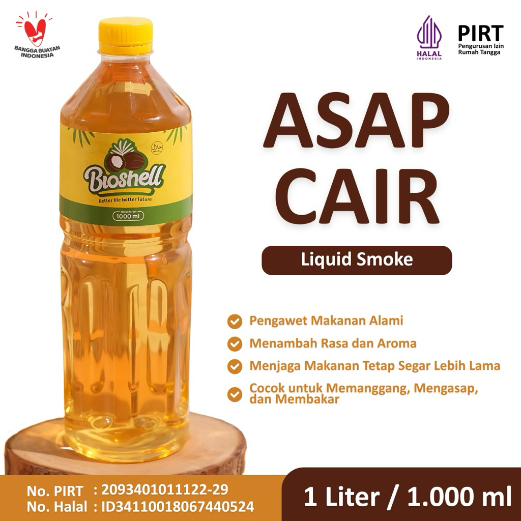 Liquid Smoke Perisa Asap Cair Tempurung Kelapa 1 Liter FOOD GRADE