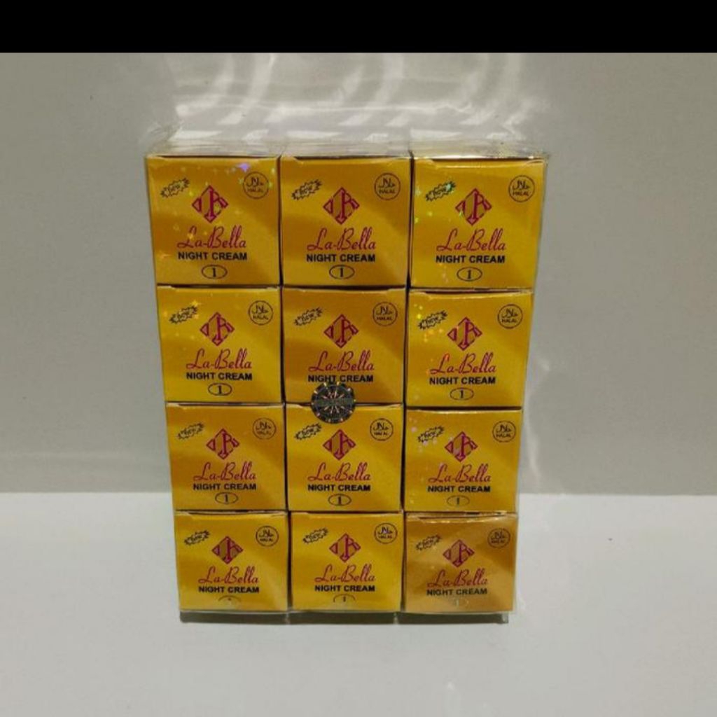 (12 Pcs) LABELLA Day & Night Whitening Cream Original Krim Perawatan Kulit Wajah
