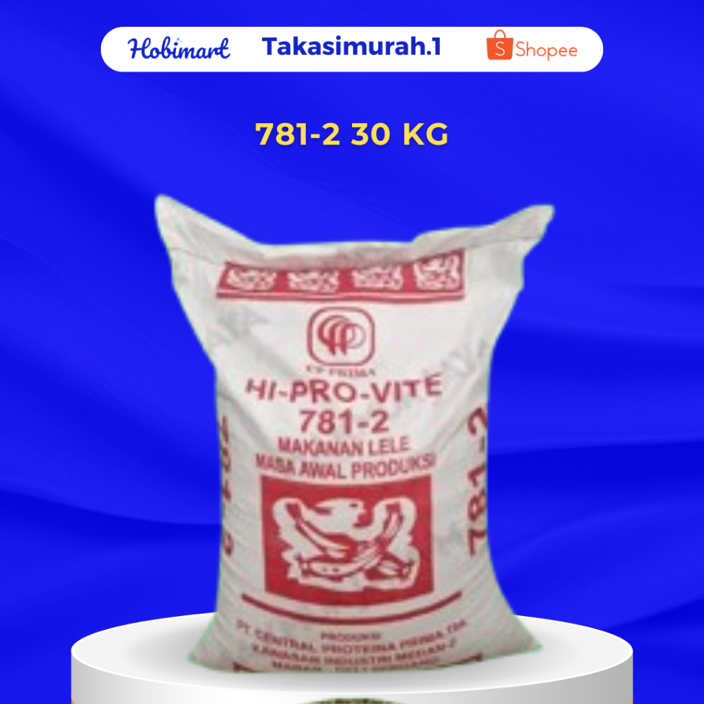 781-2 30 KG - Pakan Ikan Lele HI-PRO-VITE 781-2 Nutrisi Optimal Pelet