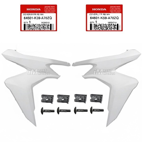 64501-K59-A70ZQ 64601-K59-A70ZQ Cover Sayap Kanan Kiri Vario 125 150 LED 2018 - 2021 Putih RSW