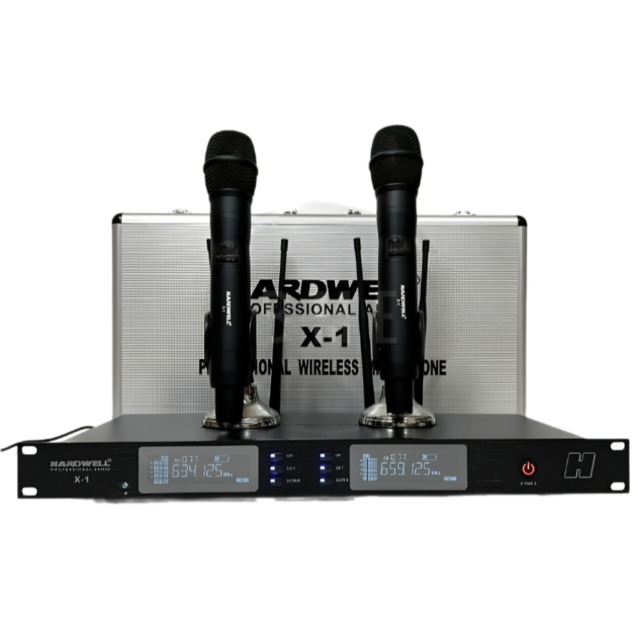 Mikrofon Wireless Hardwell X1 Dual Handle/Mic HardwellX1 Handheld/Microphone Hardwell-X1 Handheld