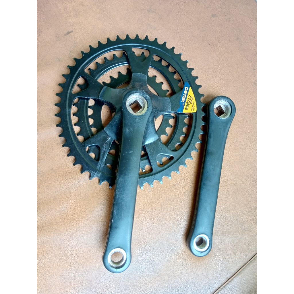 Crank Taiwan Dotek oval 48-38-28T besi