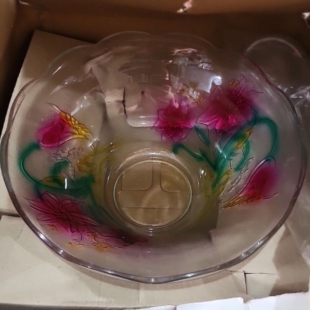 belle punch bowl kaca 27set cocktail bowl mangkok es buah kaca plus cangkir hampers souvenir parcel