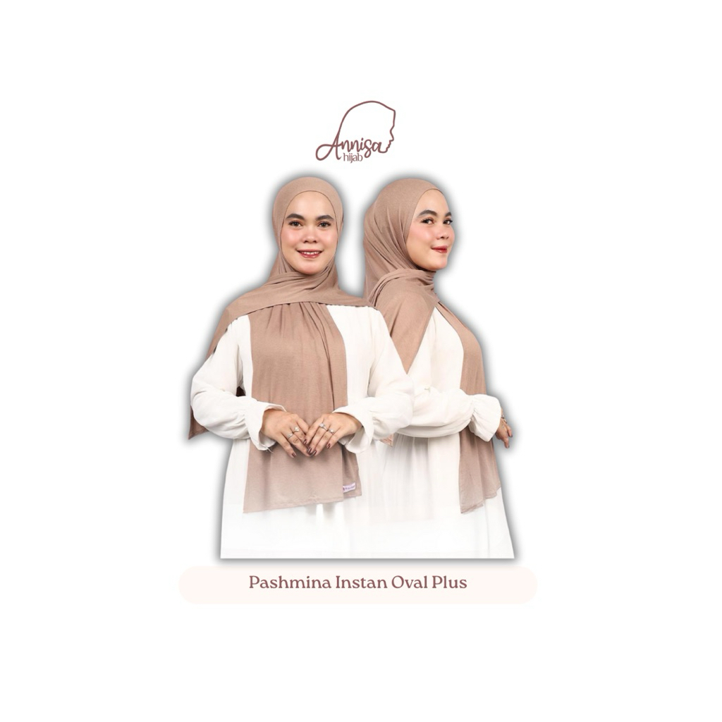 [Grosir/5pcs]Annisa Hijab-Pashmina Kaos Instan Oval Rayon Plus Widya