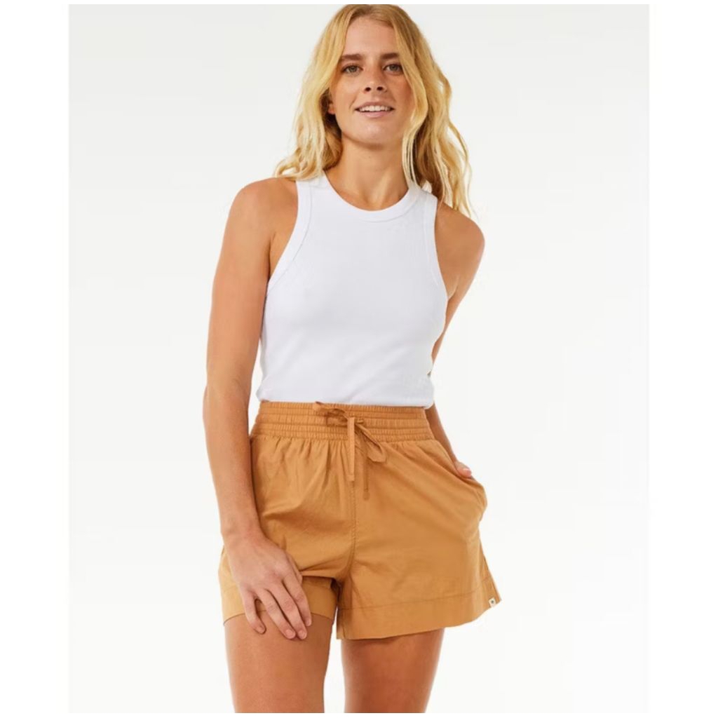 Celana Pendek Ripcurl Poplin Crushin Walkshort Light Brown Original