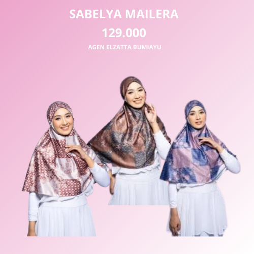 Elzatta Sabelya Mailera Hijab Instan Motif Tali Samping Elzatta