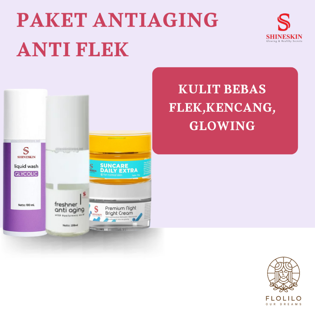 Paket Flek Whitening Shineskin Bpom krim farma dokter farmasi cream untuk kulit Normal dan Kering