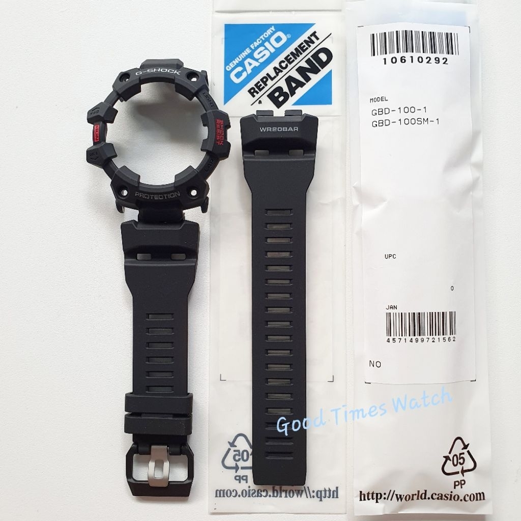 PAKET BEZEL STRAP G-SHOCK GBD-100-1 GBD 100 FIT GBD 100SM CASIO ORIGINAL