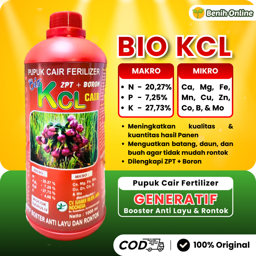 PUPUK CAIR FERTILIZER - BIO KCL - 1liter - pupuk buah pupuk daun lengkap