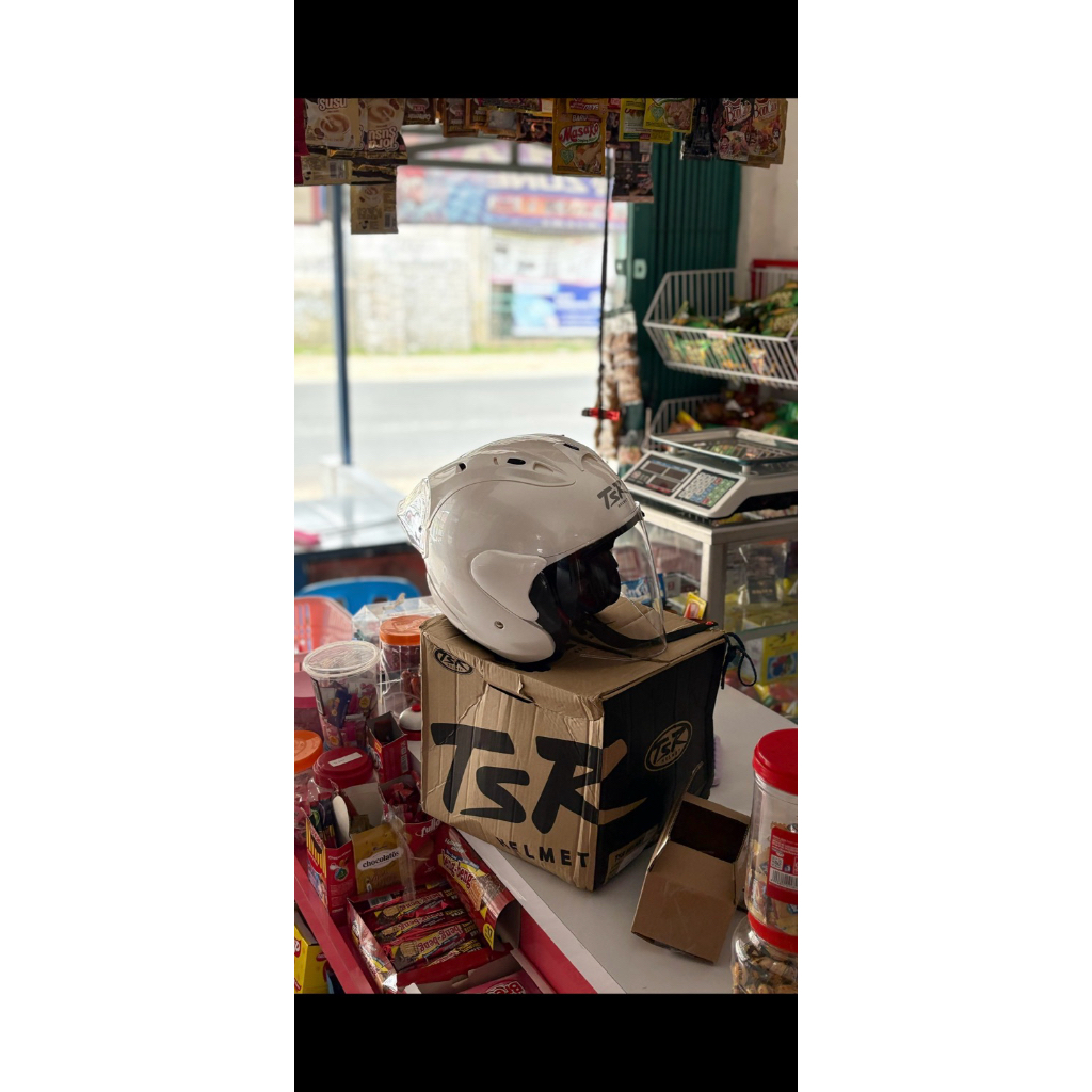 helm tsr ram 4 putih polos