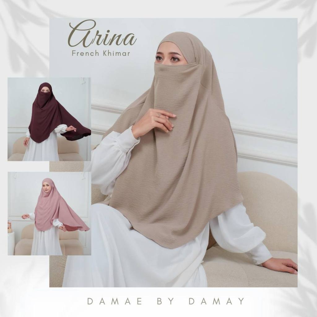 damaenydamay - Arina French Khimar/khimar daily/khimar umroh/khimar syari/khimar jumbo/khimar instan
