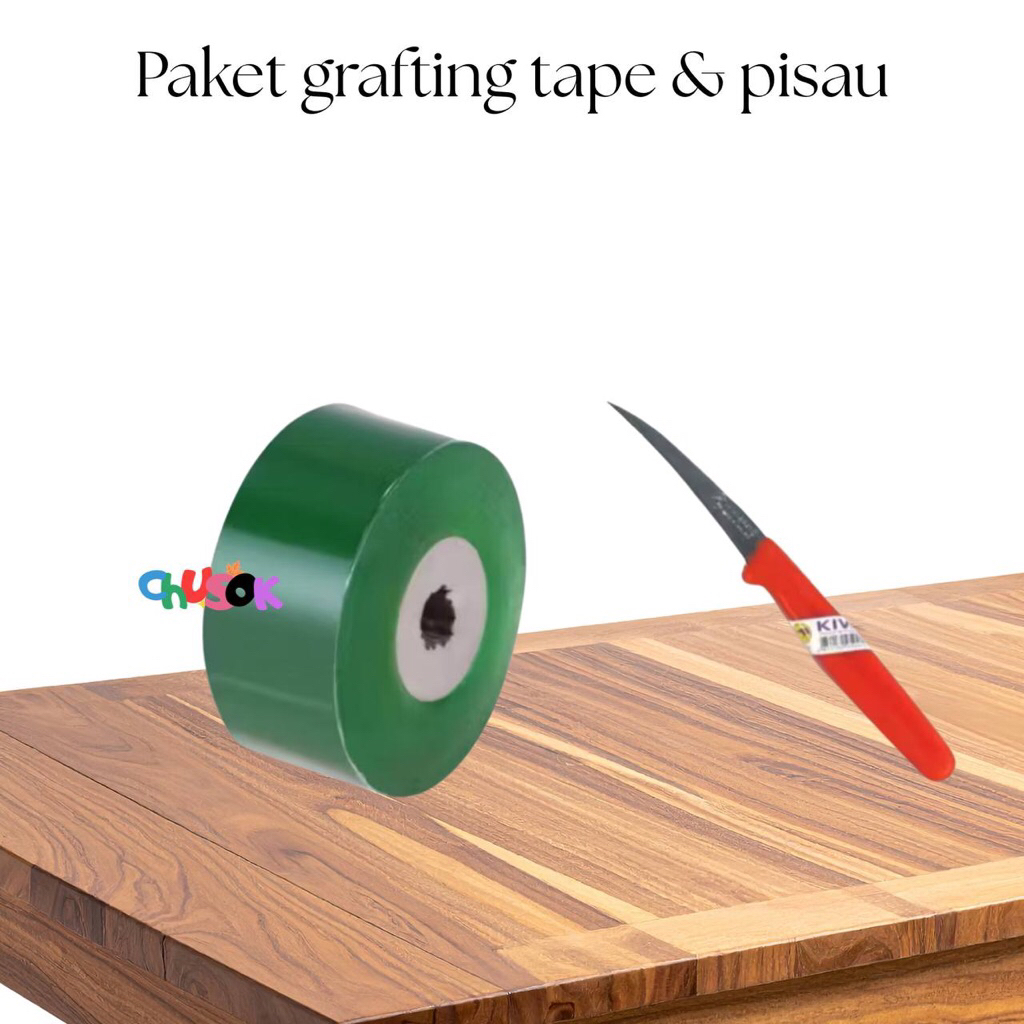 Paket Pisau Okulasi Grafting & Tape 3CM Alat Berkebun Taman Stek Tanaman Cangkok Perkebunan