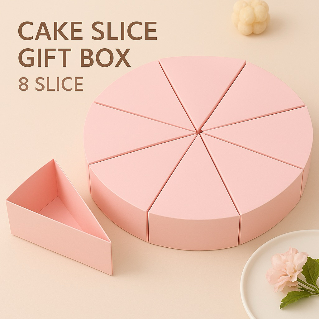 BOX BLINDBOX Cake Slice Gift Box 8 Slice – Kotak Kue Bingkisan / Packaging Hampers Lucu / Box Kue Ul