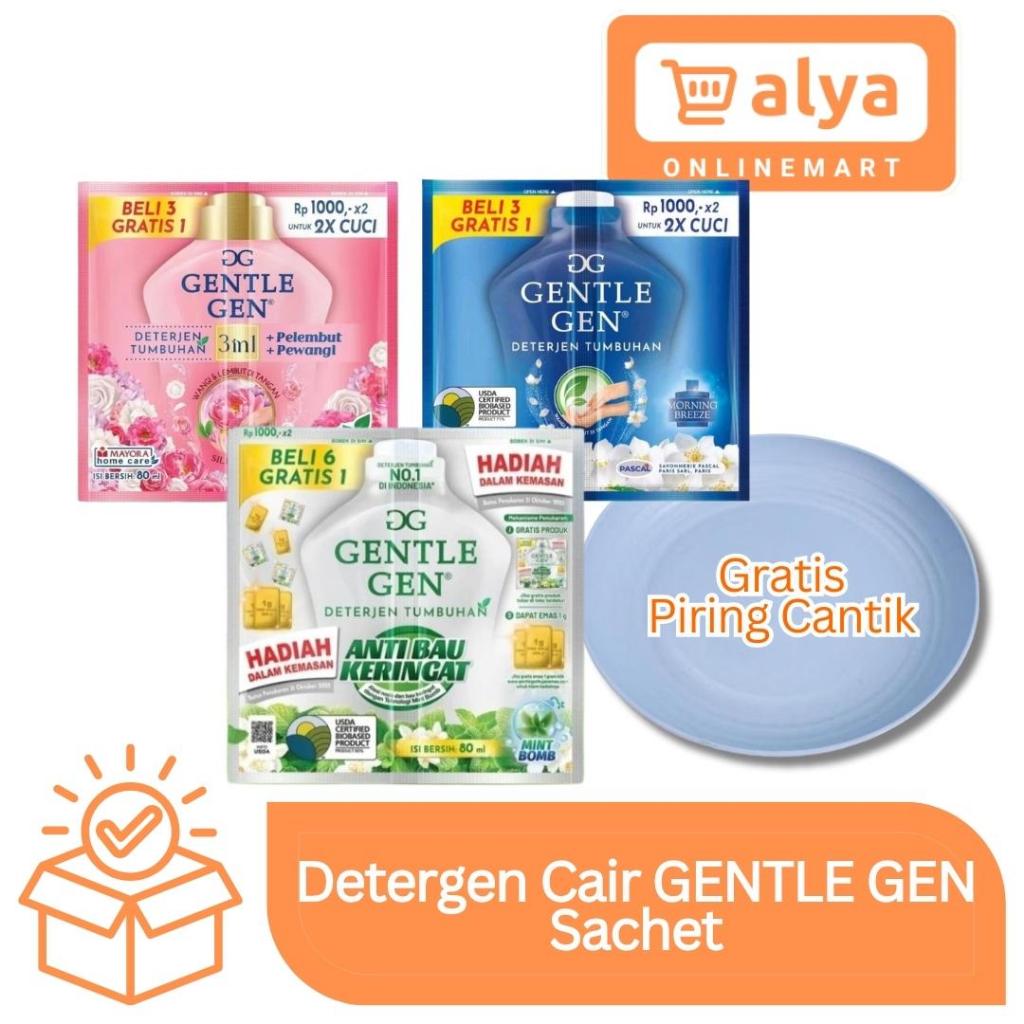 Gentle Gen Detergen Cair 16Saset GRATIS PIRING/Liquid GentleGen