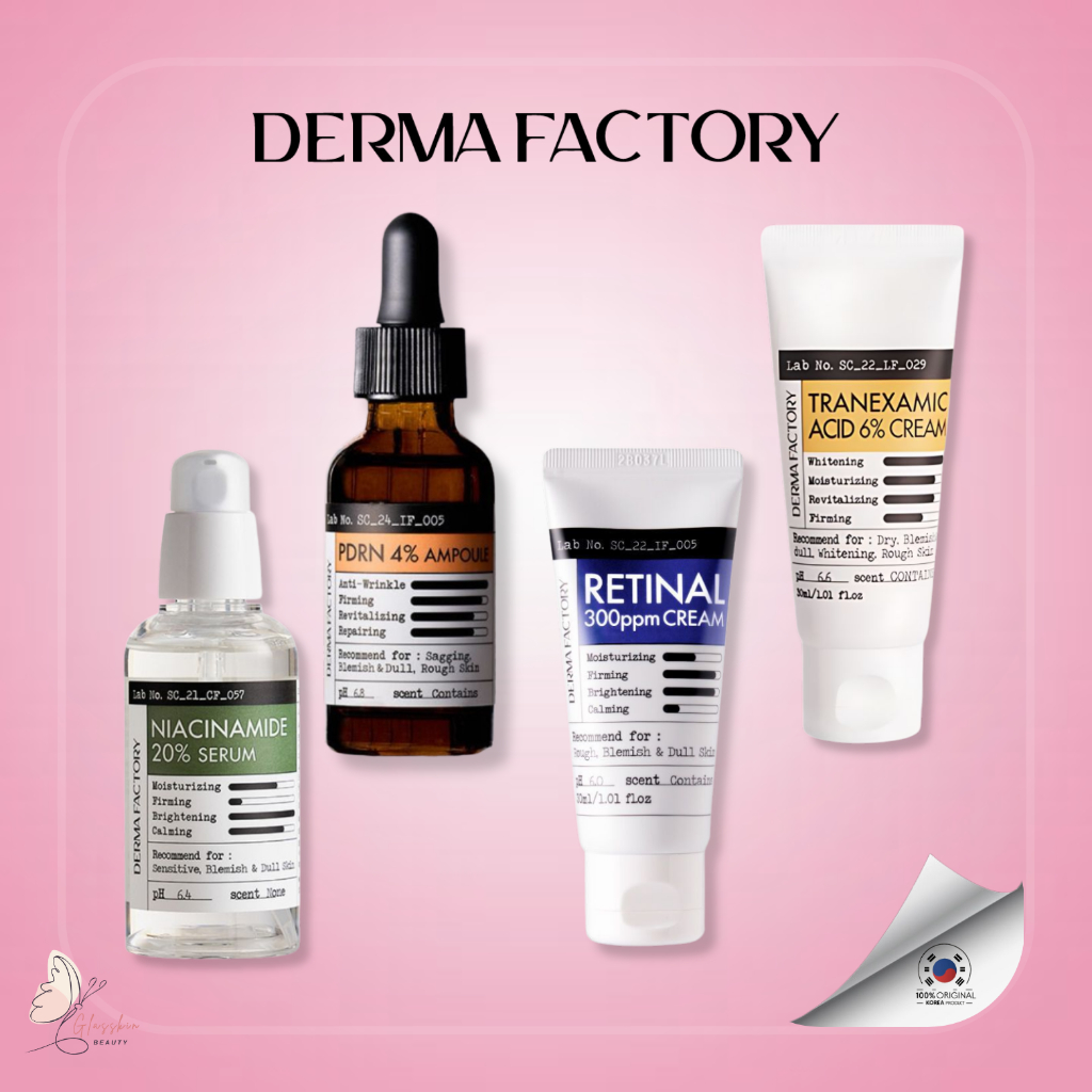 Derma Factory PDRN 4%/Tranexamic Acid 6%/Retinal 300ppm/Niacinamide 20%/Vitamin C