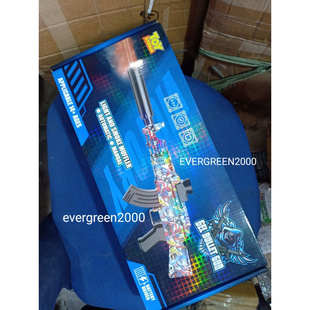 Mainan Sniper PRO-369 Tembak Tembakan Water Gel/jelly ( HK416 / 2in1 : Otomatis + Manual Operation )