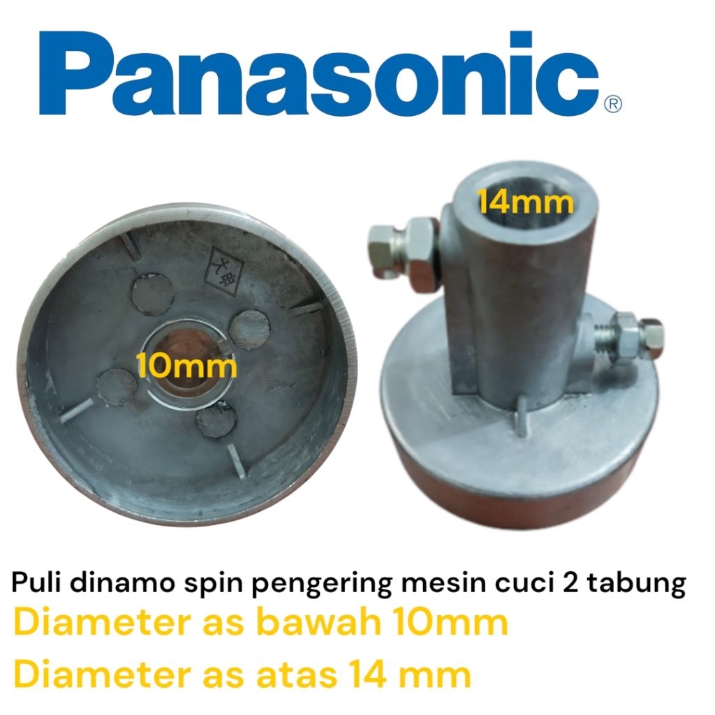 puli dinamo spin pengering mesin cuci Panasonic 2 tabung