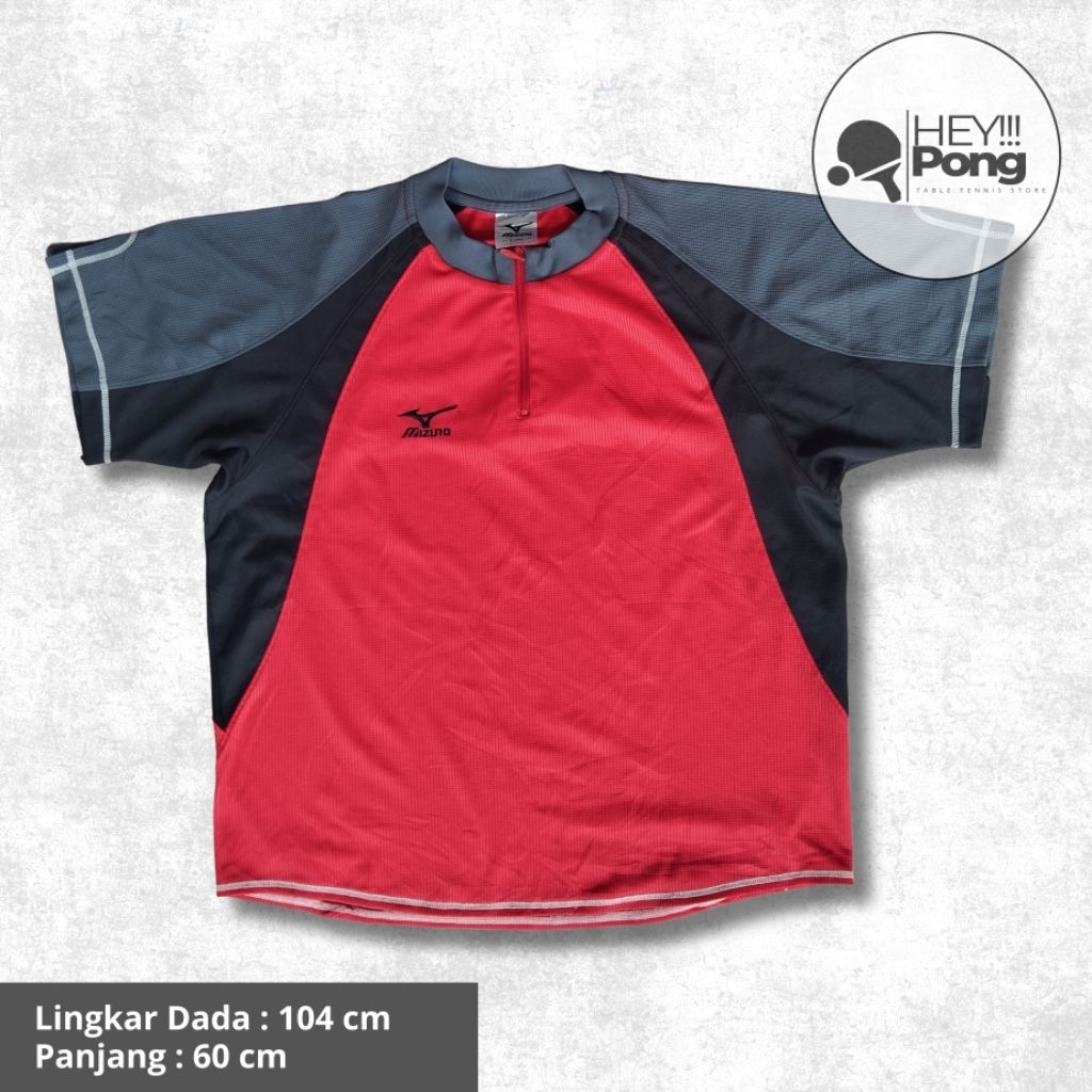 Jersey Tenis Meja/ Pingpong/ Mizuno Original/ Ld 104 cm/ Panjang 60 cm