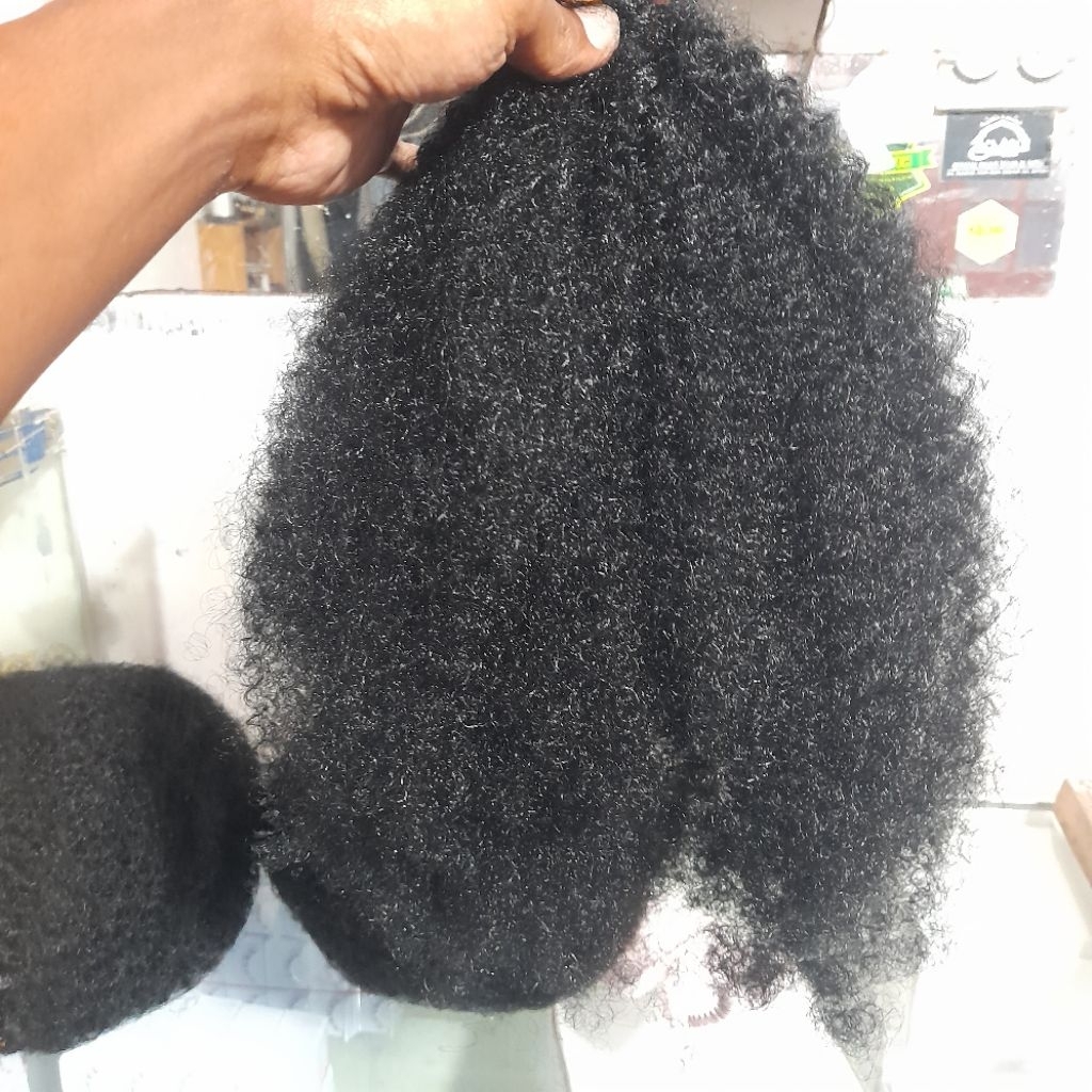 rambut afro afrika warna hitam