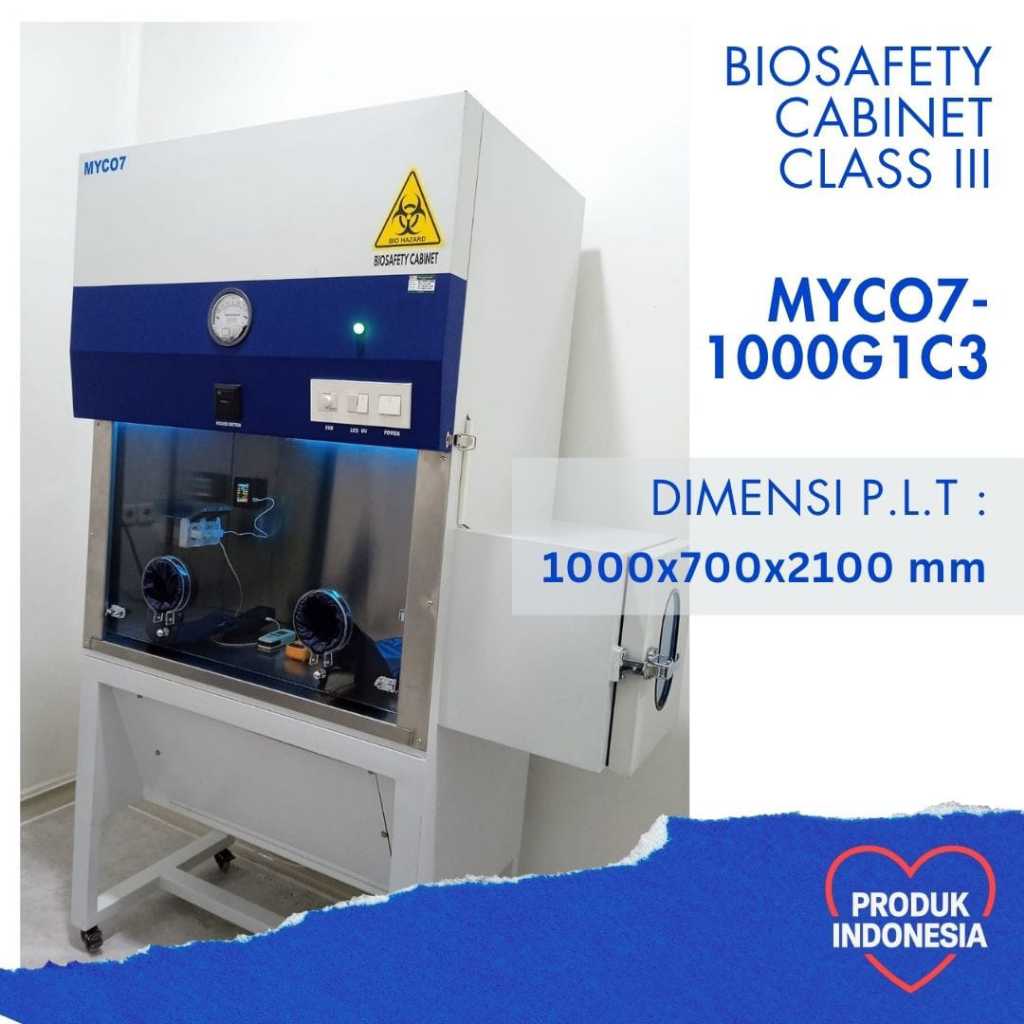 BIOSAFETY CABINET BSC CLASS III MYCO7-1000G1C3 BSL-4 Kemoterapi ULPA U15 100% EXHAUST