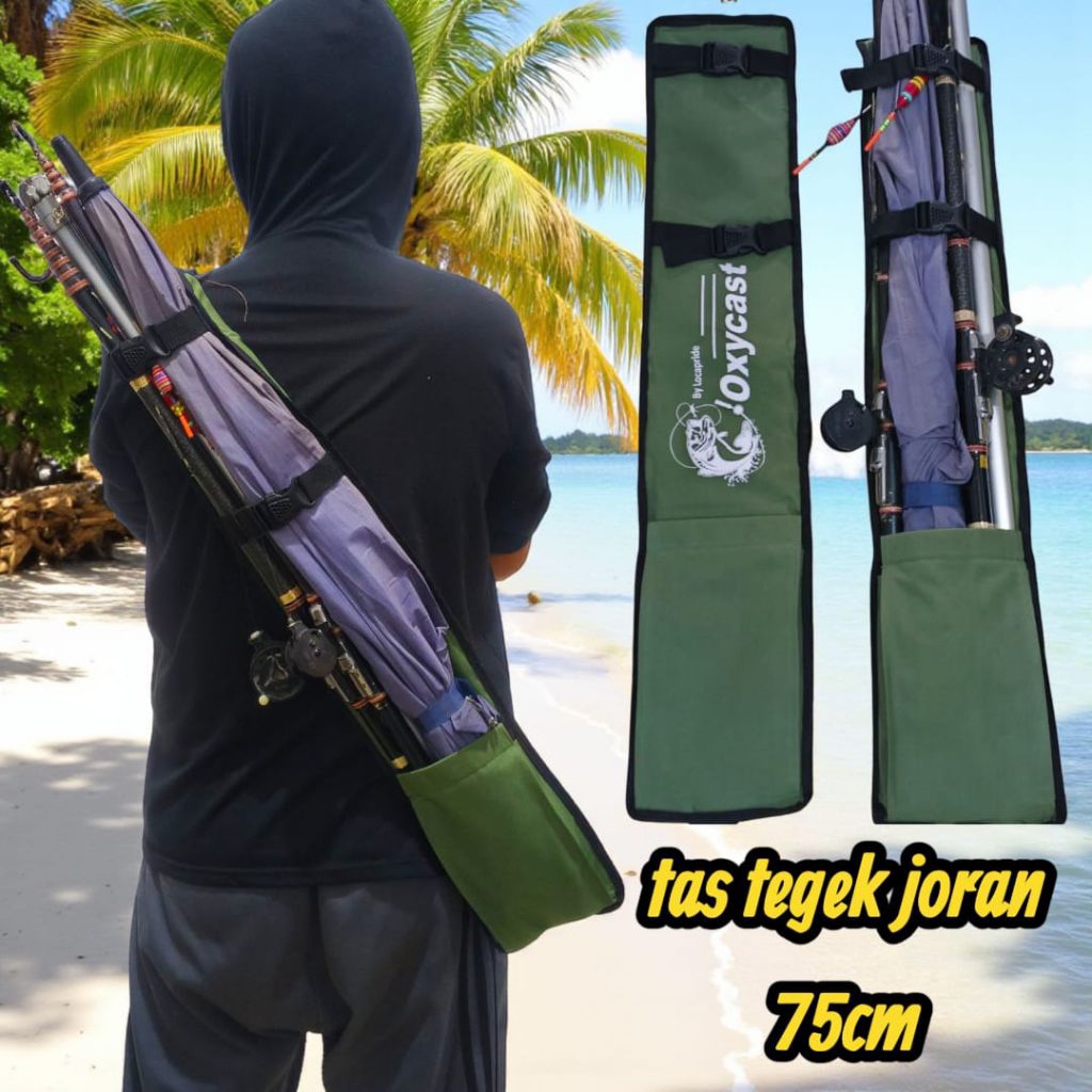 tas slempang joran tegek panjang 75cm
