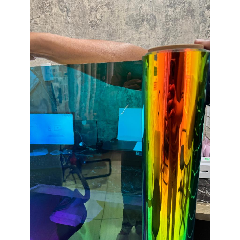 KACA FILM BUNGLON PELANGI CHAMELON HIJAU CHAMELON BIRU Buat Kaca Mobil Dan Kaca Rumah Perdam Panas M