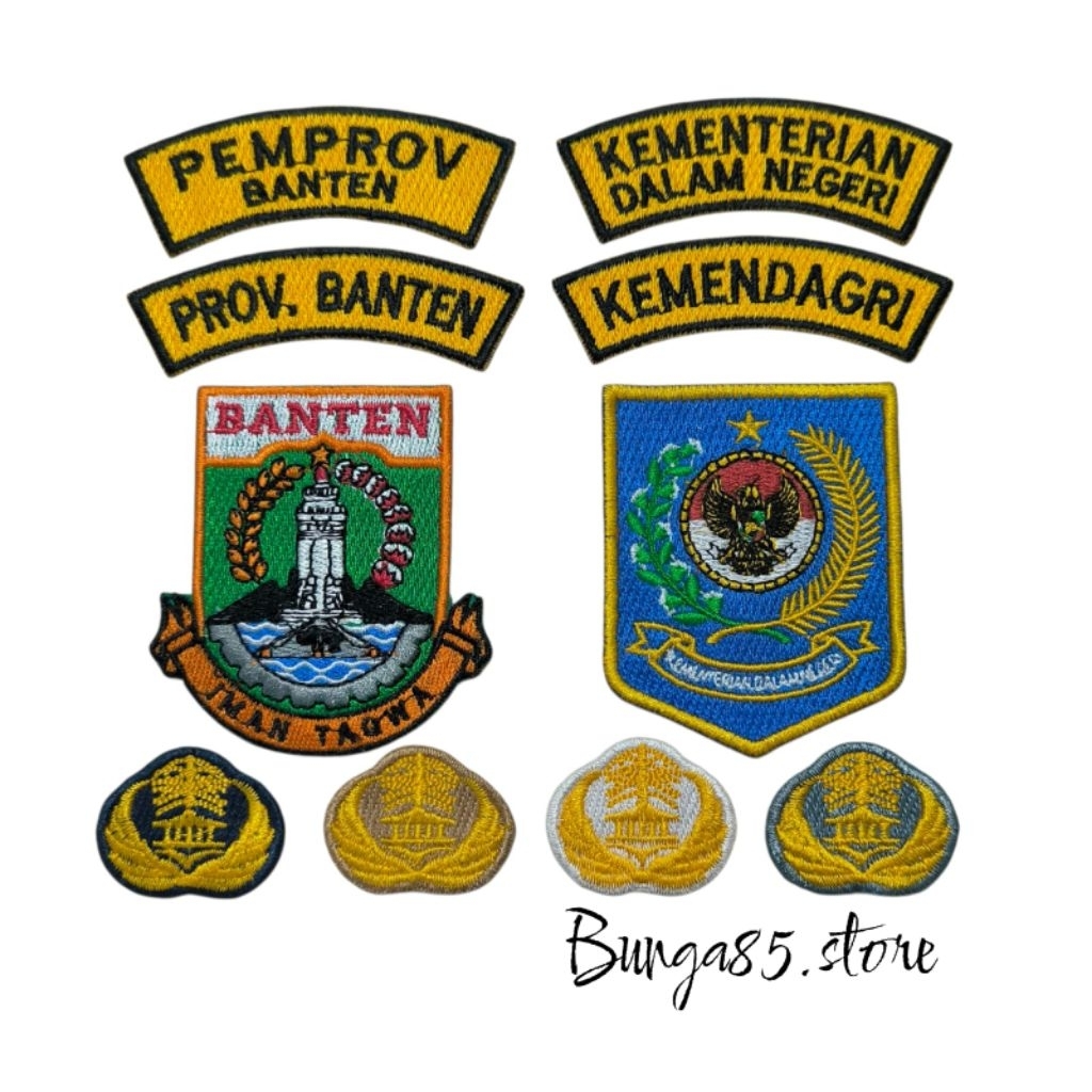 BORDIR ATRIBUT ASN PNS KORPRI LOGO LOKASI PEMERINTAH PROVINSI BANTEN