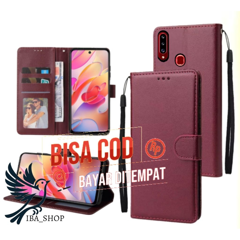 CASE HP SAMSUNG A20S - CASING DOMPET-FLIP LEATHER-SARUNG HP