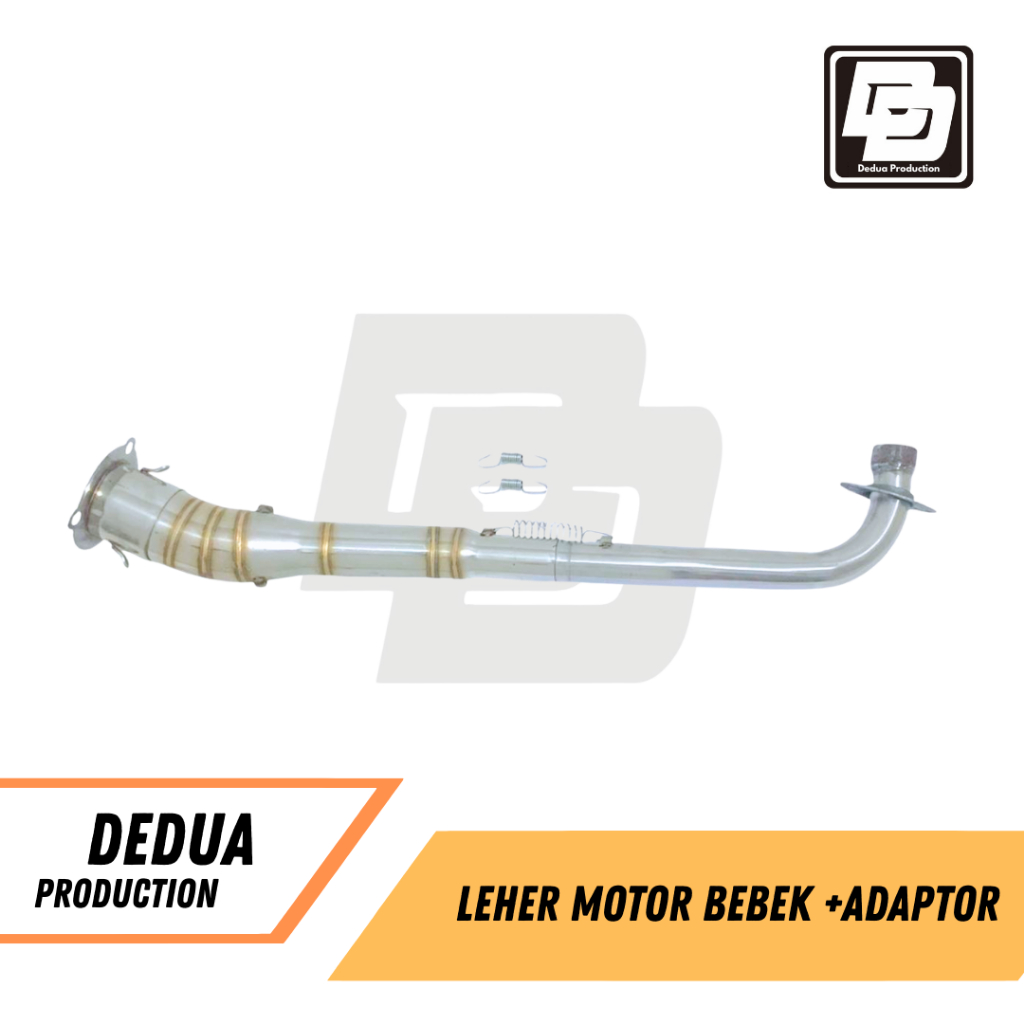 Leher heder pipa knalpot dan Adaptor PNP supra x 125, supra x 125 betmen, Supra x 125r, shogun sp125