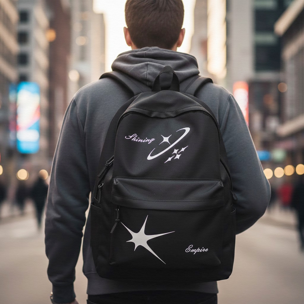 Ransel Pria Wanita Korean Style - Tas Sekolah Laptop 14-16 Inch Anti Air Waterproof - Backpack Hitam