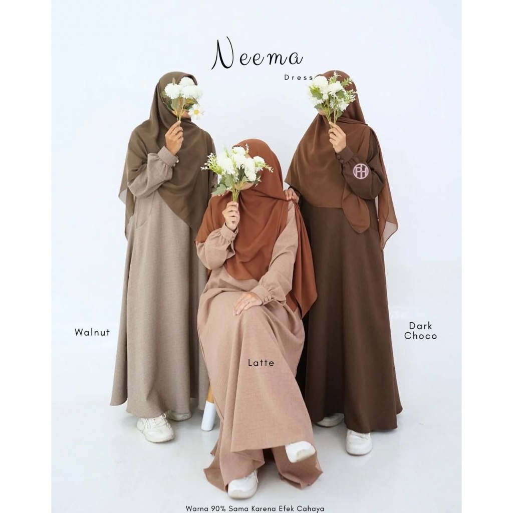 Gamis Neema by Pelangi Hijab | fenomenal cantik syari ekonomis