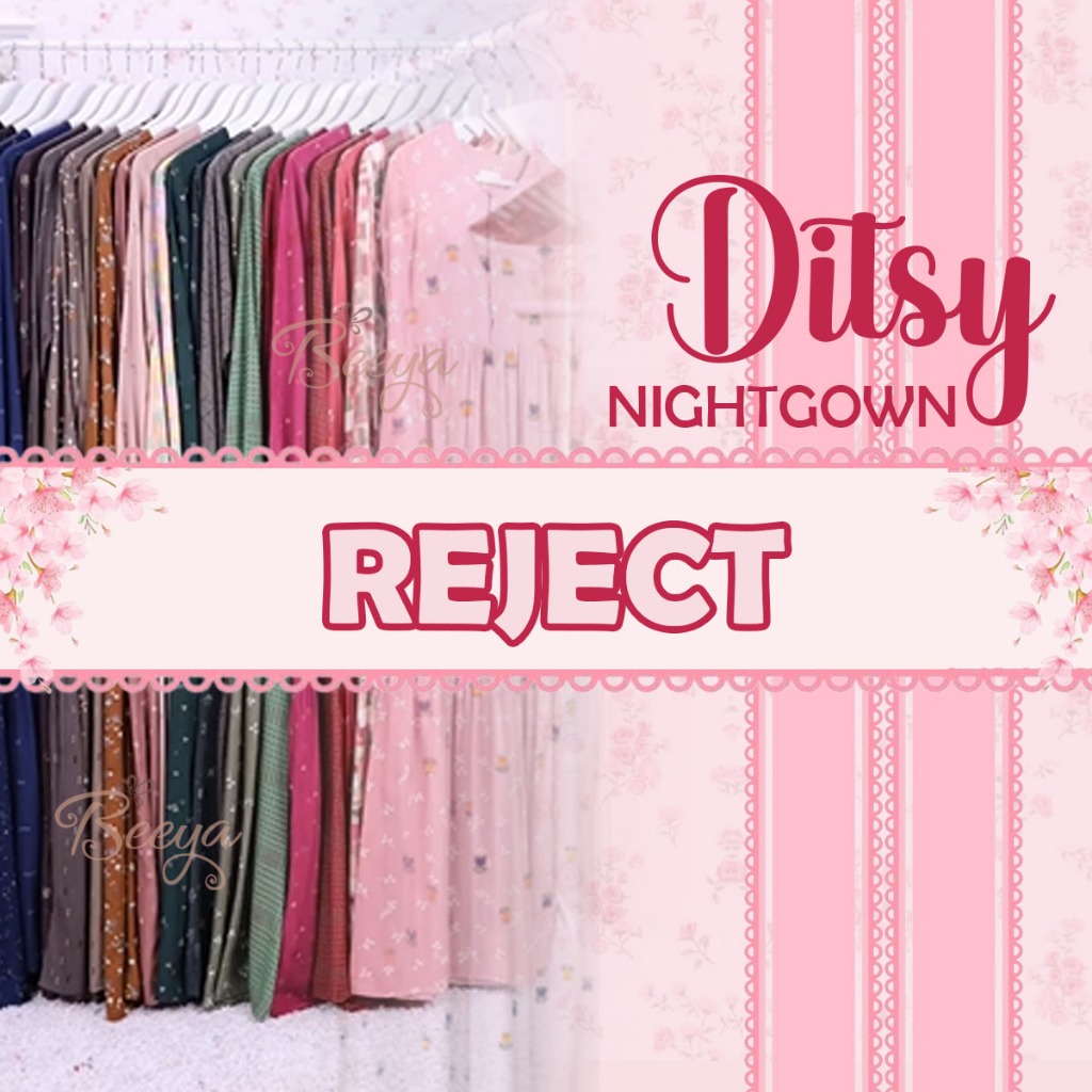 6. Ditsy Nightgown Reject Gamis Musslimah size M L