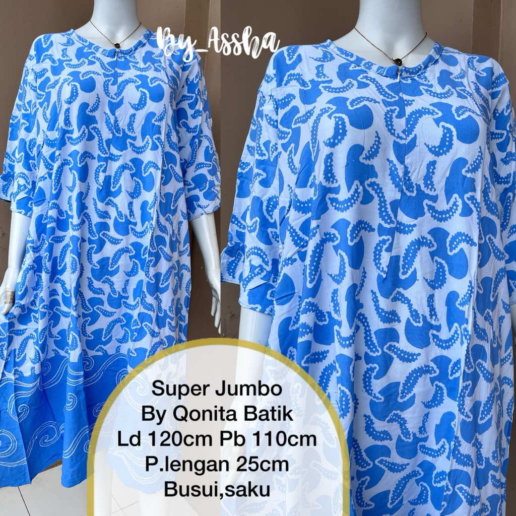 Qonita Daster Batik Pekalongan Super Jumbo Busui