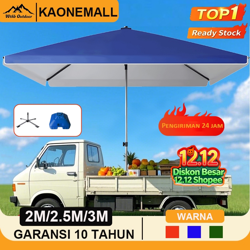 payung luar ruangan Payung Tenda 250 cm Jualan Taman Pantai Payung pantai Double layer Tenda cafe ju