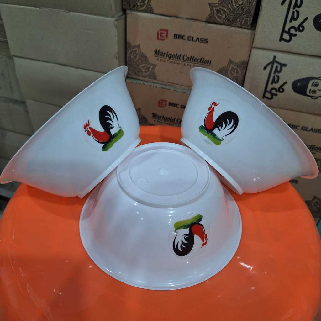 Mangkok Ayam jago 7 plastik /Mangkok Plastik/Mangkok Mie Bakso