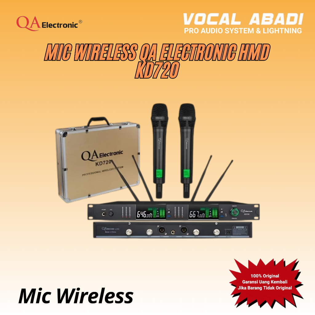 MIC WIRELESS QA ELECTRONIC HMD KD720