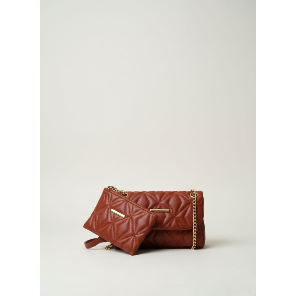 Tas Selempang Wanita Kulit Quilted Rantai Elegan, Tas Pesta / Kondangan, Tas Wanita Kekinian