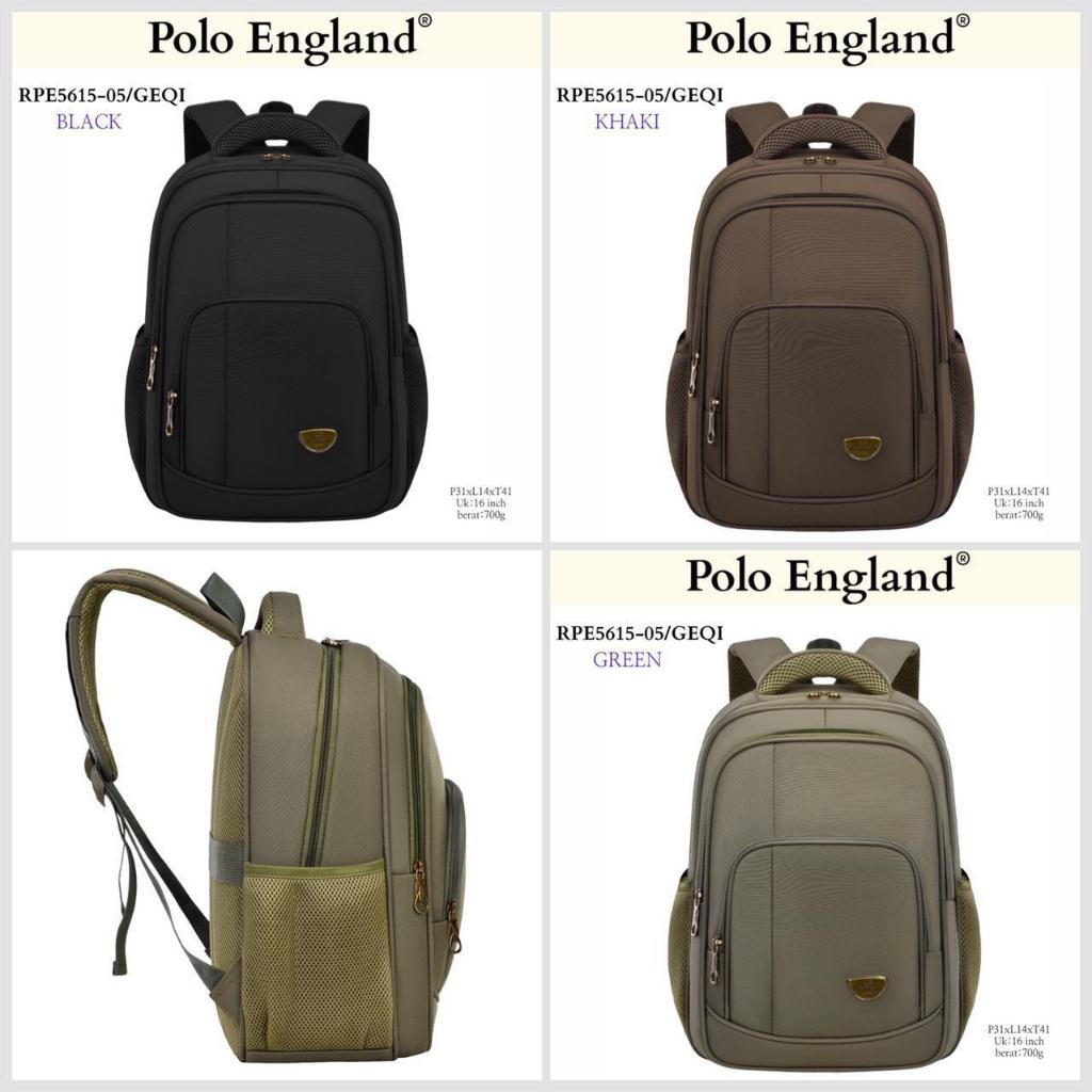Polo England - Tas Ransel 16 Inch Tas Ransel Laptop Unisex Tas Ransel Multifungsi RPE5615-05